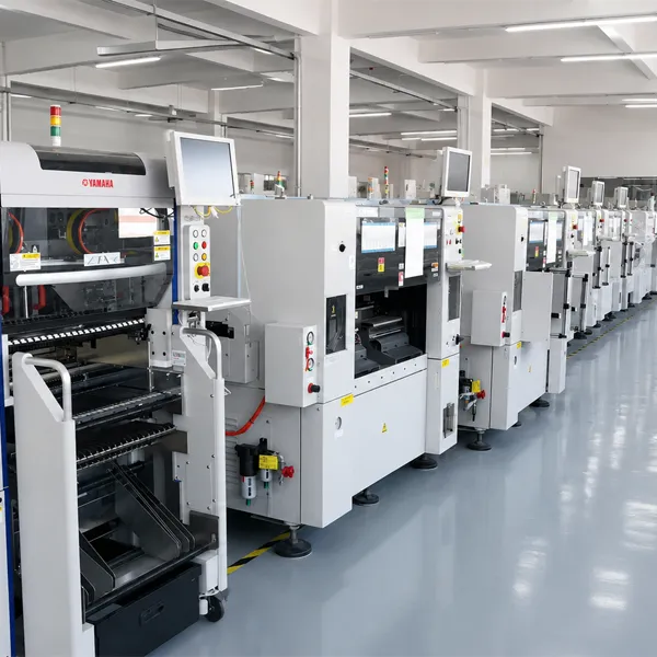 Yamaha pick and place machines stored in the JHIMS used-equipment warehouse