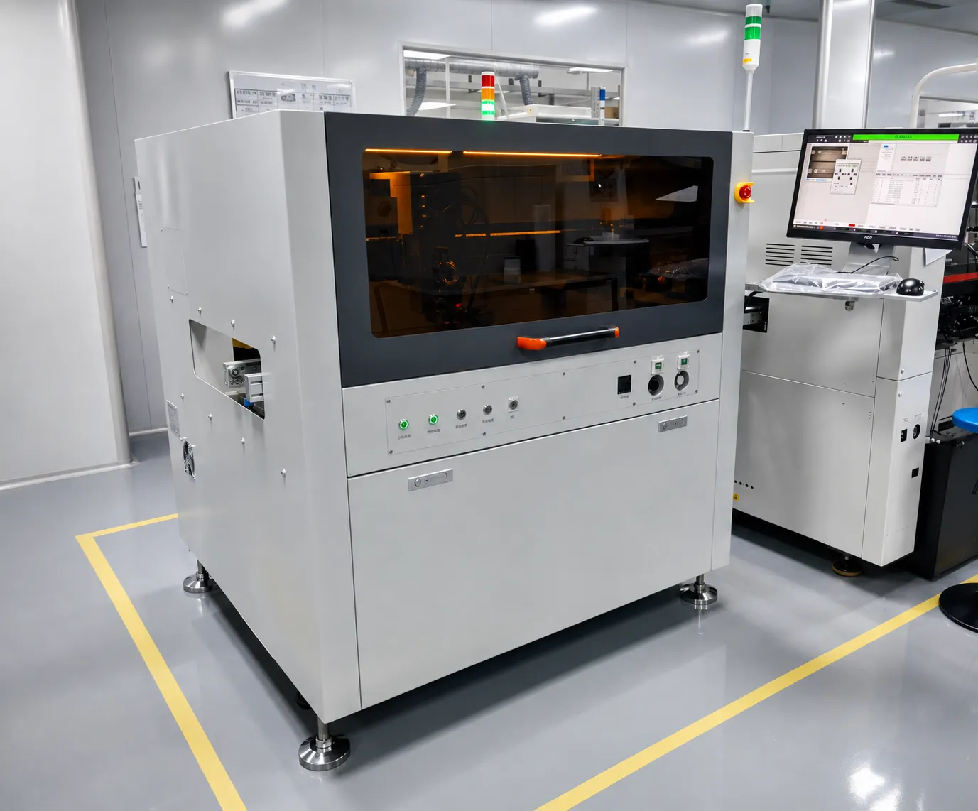 Dispensing machine serviced on site at a customer factory