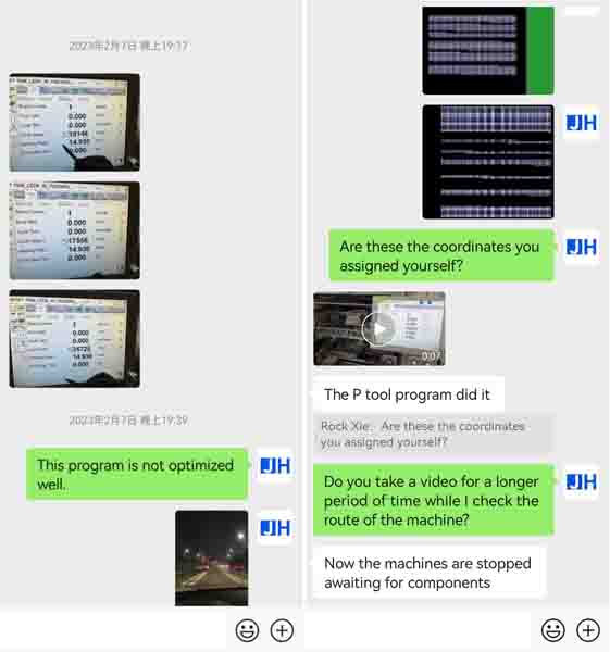 After-sales messages with the customer after delivery