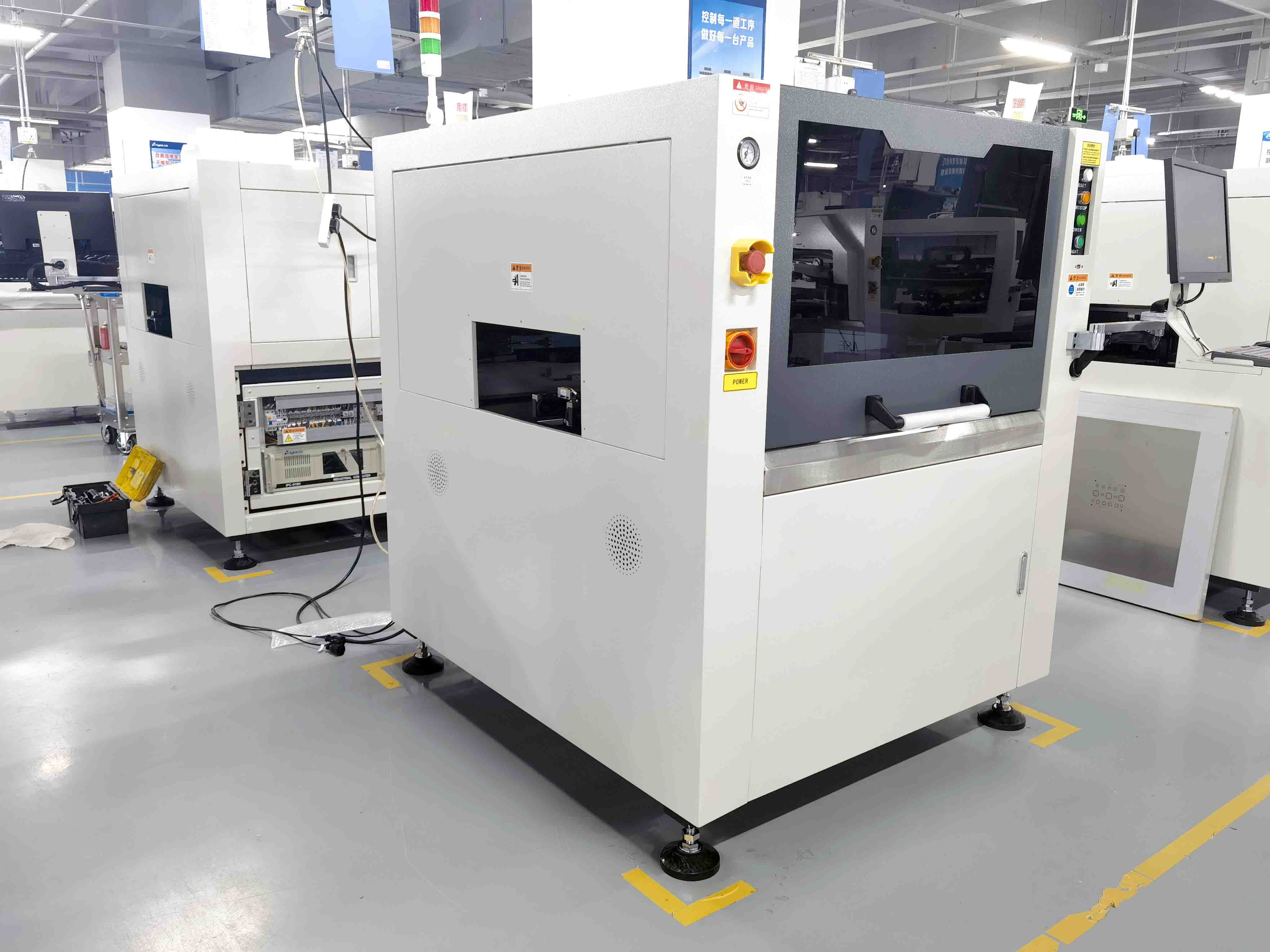L5 solder paste printer installed on the customer production floor